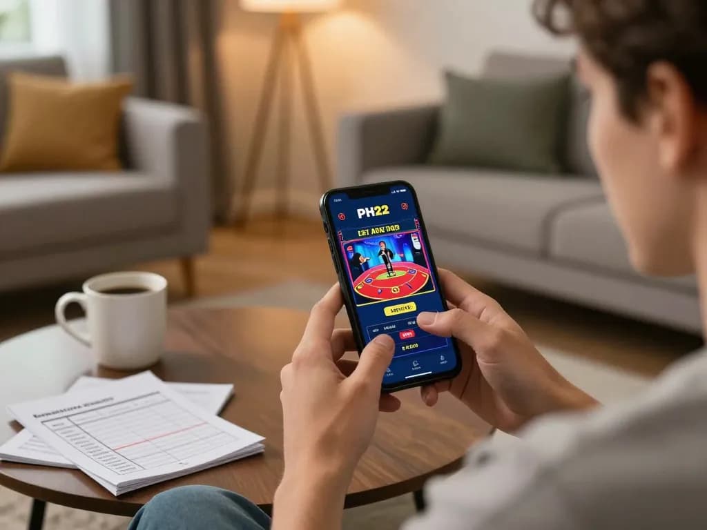 Engage with the PH22 app for dynamic online gambling action from home.