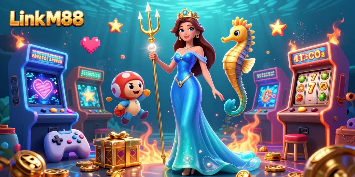 Engage in exciting gaming adventures with Link M88, featuring vibrant slot games and underwater treasures.