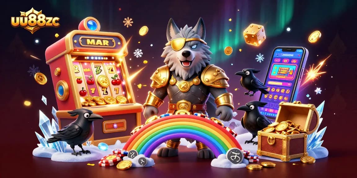 Experience thrilling gameplay at uu88zc with a vibrant 3D illustration showcasing an exciting casino atmosphere.