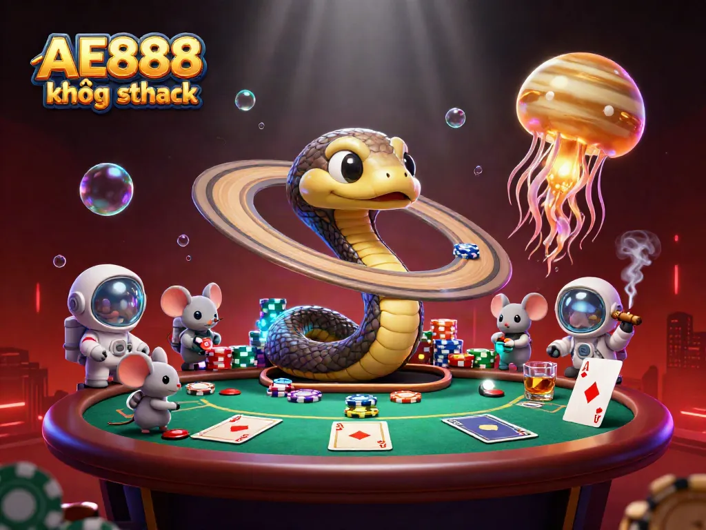 Experience thrilling bets with AE888 không chặn as astronaut mice engage in cosmic gambling.