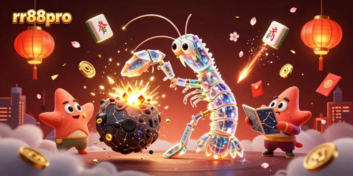 Experience the thrill of rr88pro as the mantis shrimp conquers asteroids filled with gems.