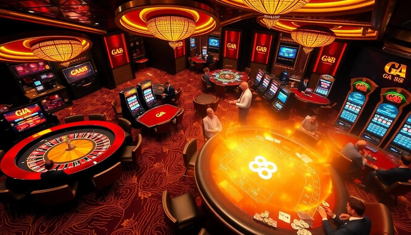 Engaged gamblers enjoying a thrilling GA 88 online casino experience with poker and roulette.