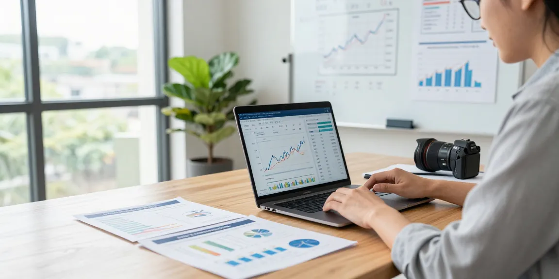 Analyzing Indexfonds strategies in a modern home office with investment data.