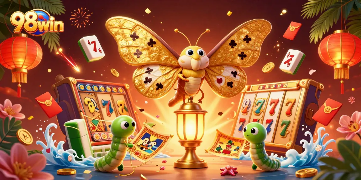 Experience the excitement of 98win with dazzling gaming scenes and dynamic casino elements.