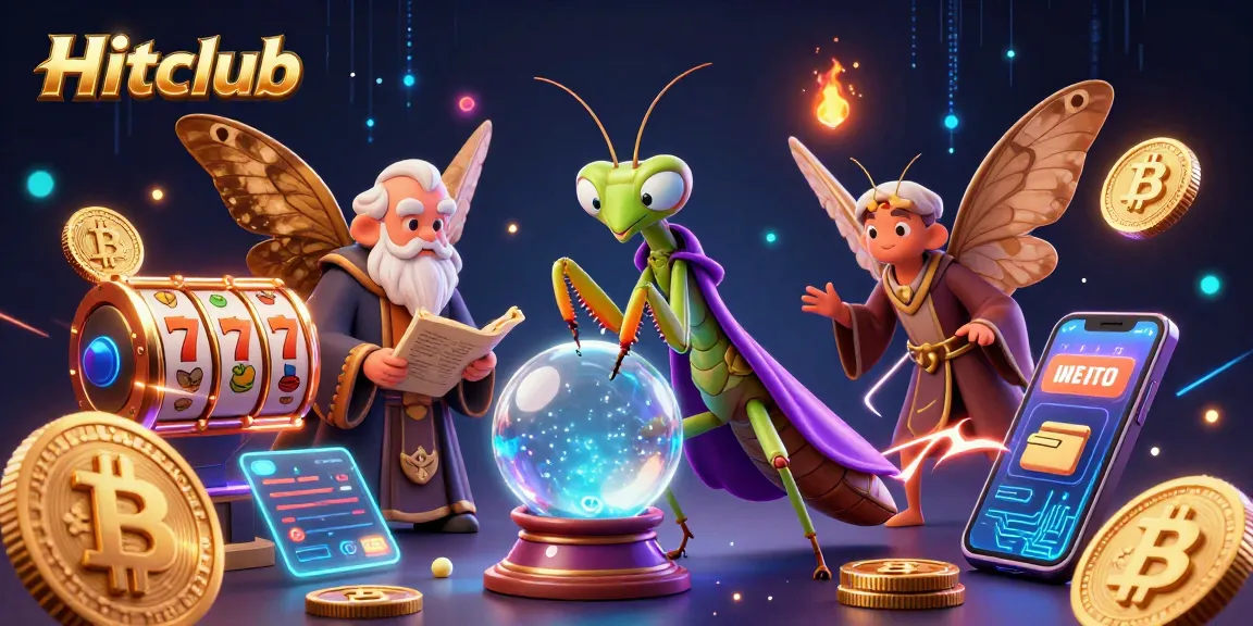 Engage with Hitclub's thrilling casino games featuring slot reels and vibrant symbols.