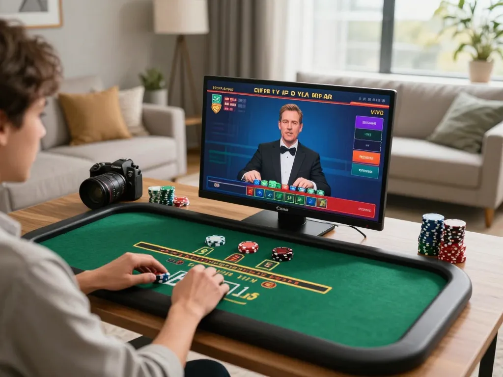 Engaging in live dealer gameplay on https://www.dacsandatphanrang.com/ from the comfort of a stylish living room.