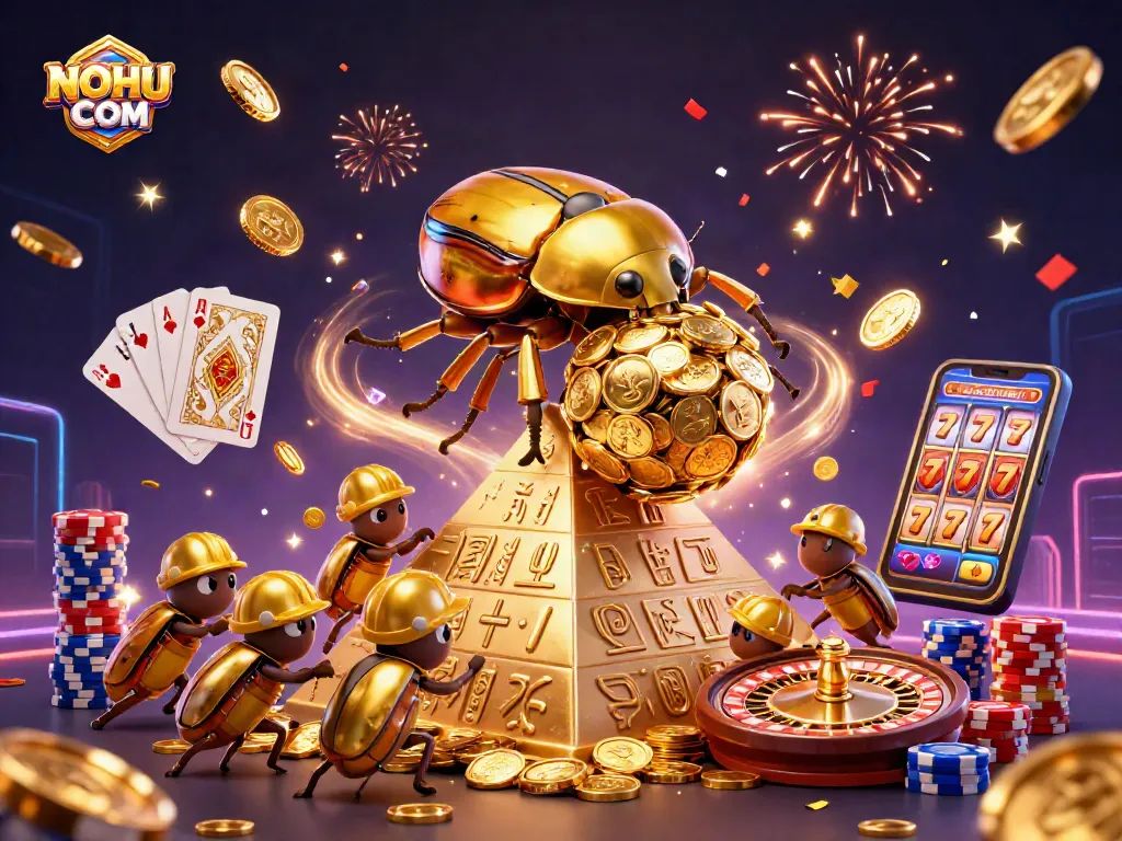 Experience thrilling gameplay at NOHU COM with an engaging casino scene full of animated characters and vibrant details.