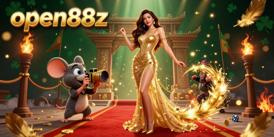 Engage with open88z as you experience the vibrant energy of a glamorous 3D casino scene showcasing diverse gambling elements and thrilling action.