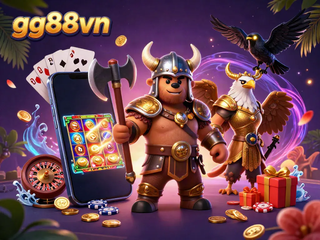 Experience the thrilling action of gg88vn's vibrant casino gaming world filled with legendary characters and exciting game elements.