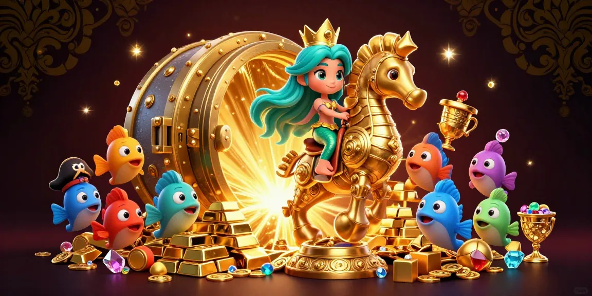 LU88 promotional 3D casino illustration with a mermaid, treasure, and vibrant casino elements.