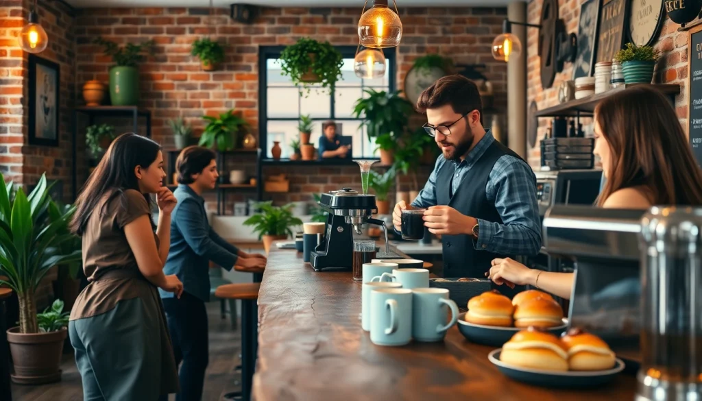 Enjoying a fresh brew at a charming Coffee shop Madrid setting with delectable pastries.