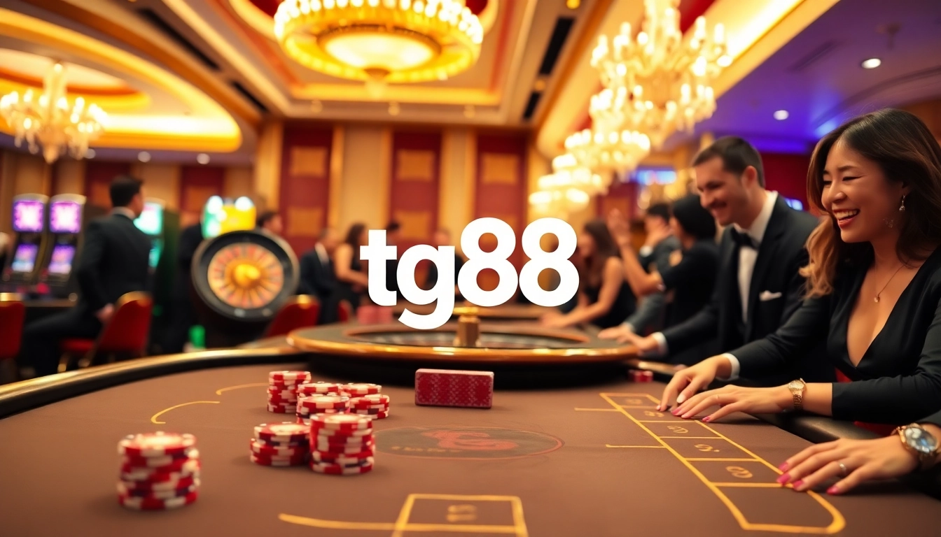 Experience thrilling casino action at tg88 with professional dealers and vibrant slot machines.
