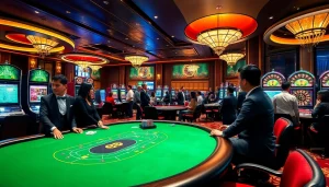 Experience the thrill of gambling at OXBET COM with vibrant casino tables and lively players.