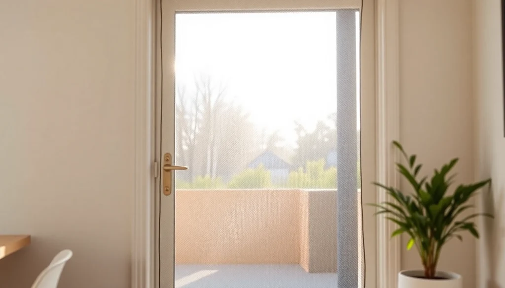 Installer myggenet dør sikkert og effektivt for at holde insekter ude.