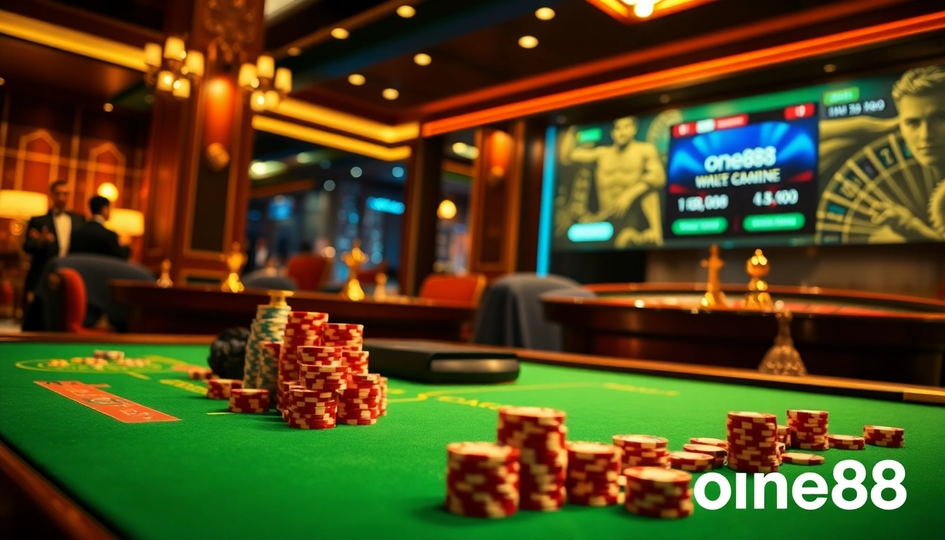 Experience the excitement of gambling at one88 with luxury poker tables and modern gaming interfaces.