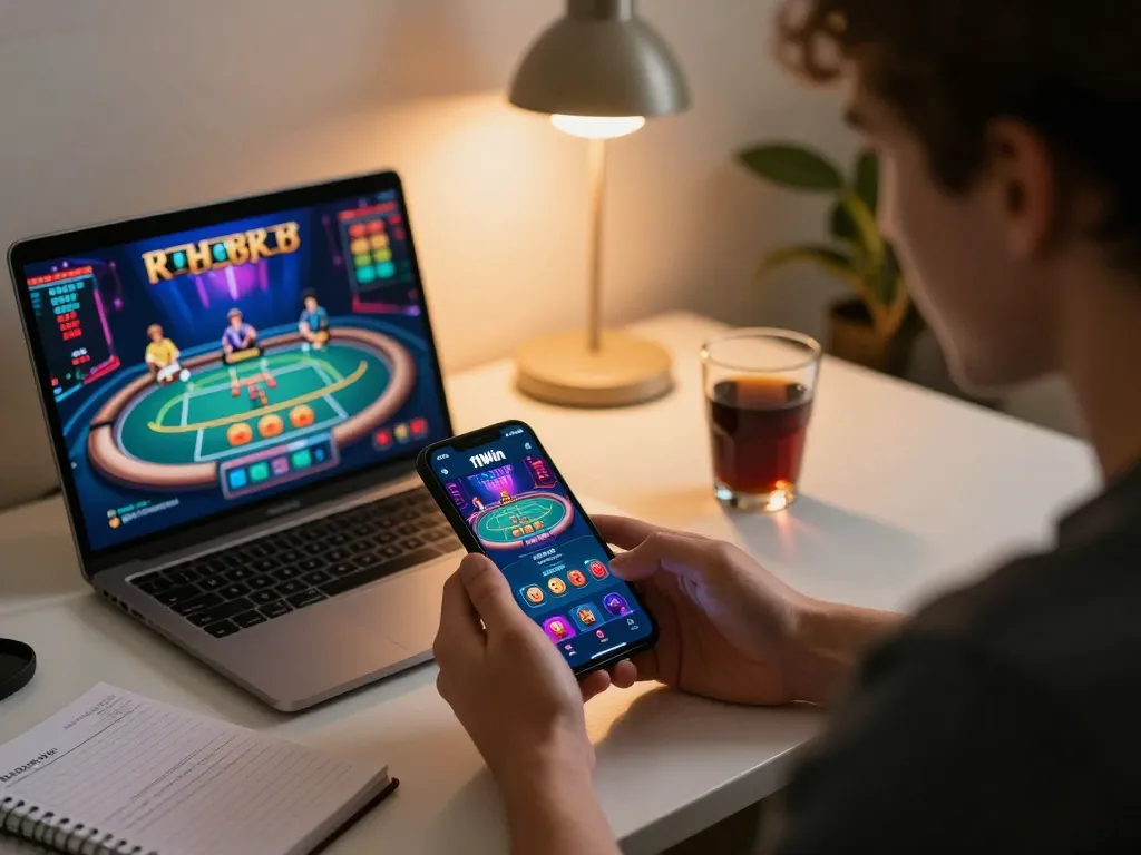 Player engaging with 11Win app to enhance their online gambling strategy while managing budget.