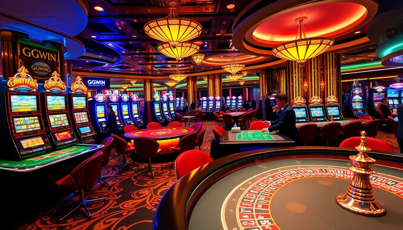 Experience the thrill of gambling at GGWIN, featuring exciting games and vibrant casino scenes.