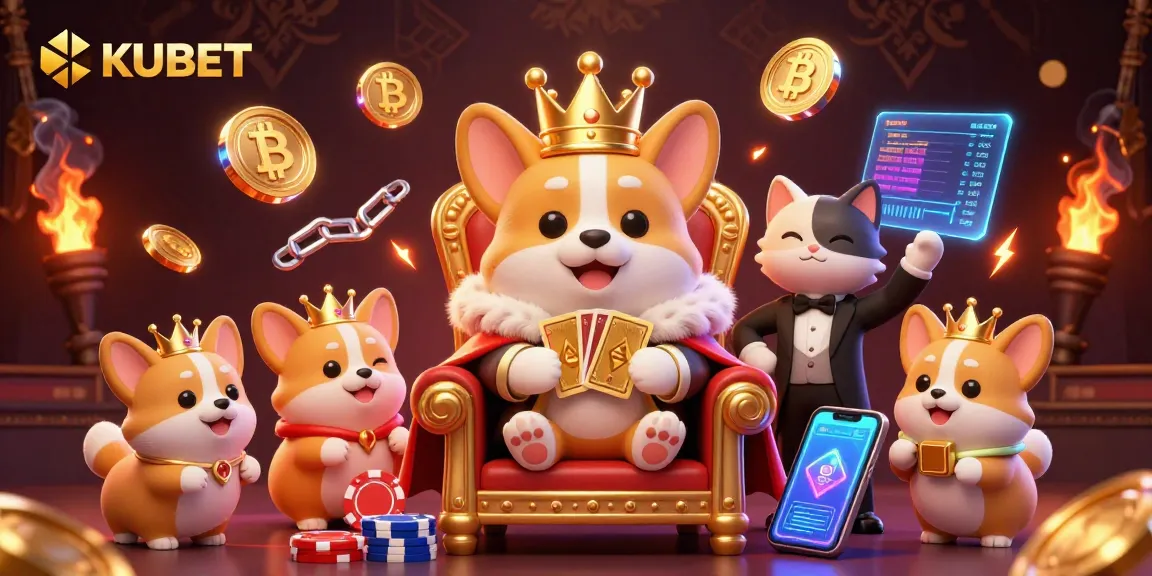 KUBET offers an exciting casino atmosphere with vibrant characters and crypto elements, enhancing your gaming experience.