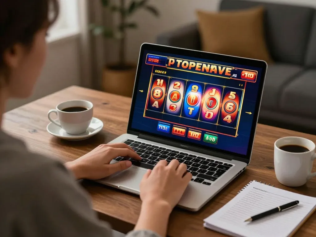 Engaging gameplay experience at Game cm88 with online slots displayed on a laptop.