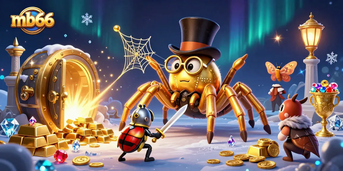 Experience thrilling action with mb66 as the golden tarantula and knight engage in a vibrant casino realm.