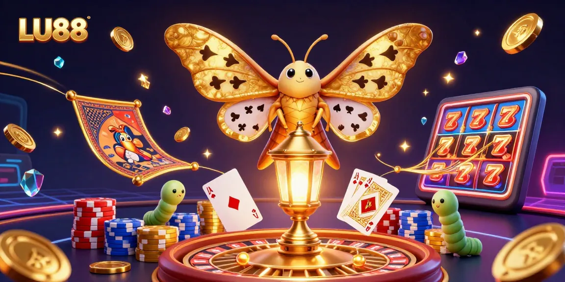 Experience LU88 thrills with vibrant casino scenes radiating excitement and winning potential.