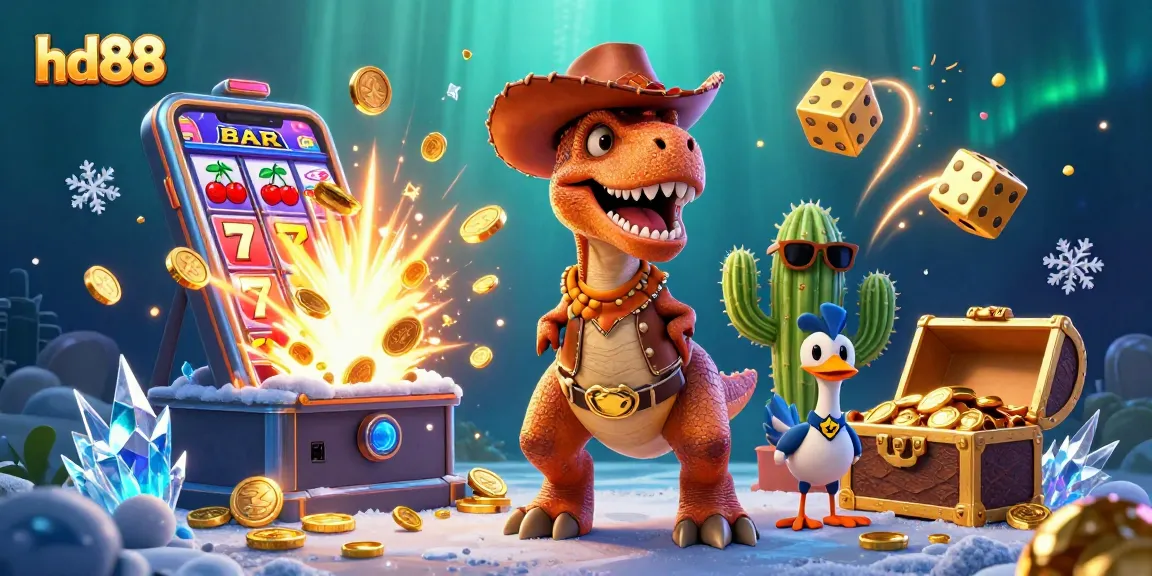 Spin to win with hd88's vibrant casino adventure featuring characters and colorful gaming elements.
