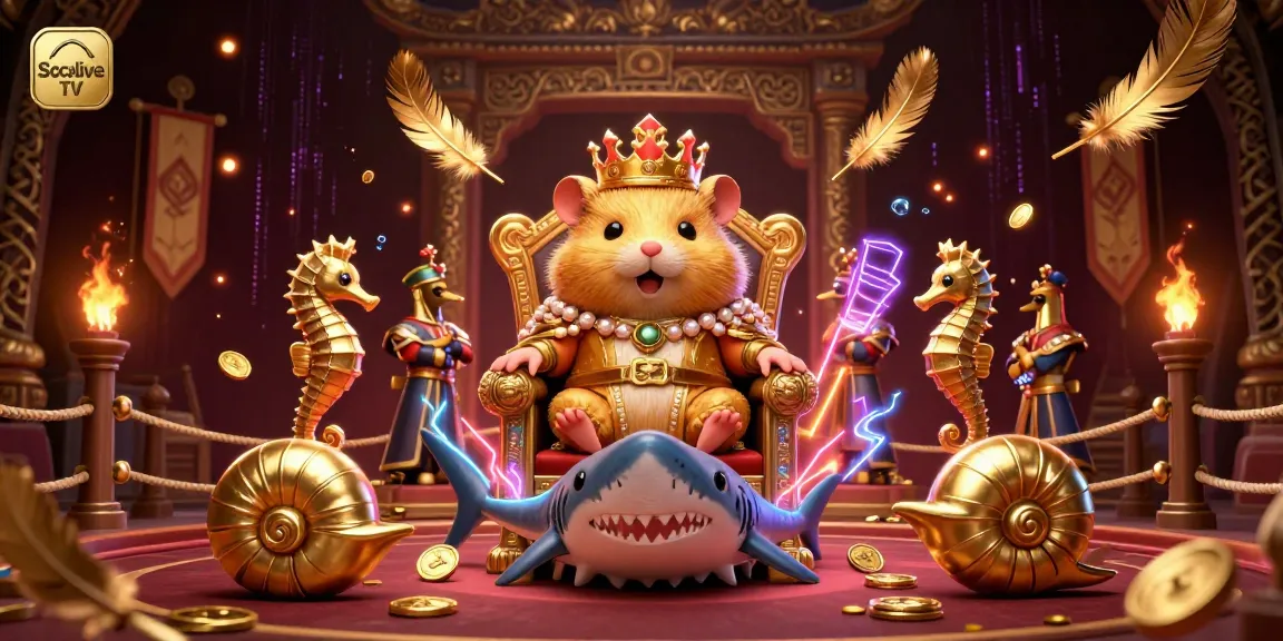 Socolive TV brings gamblers vibrant excitement in a dynamic scene showcasing the golden hamster king with guards and animated gambling elements.