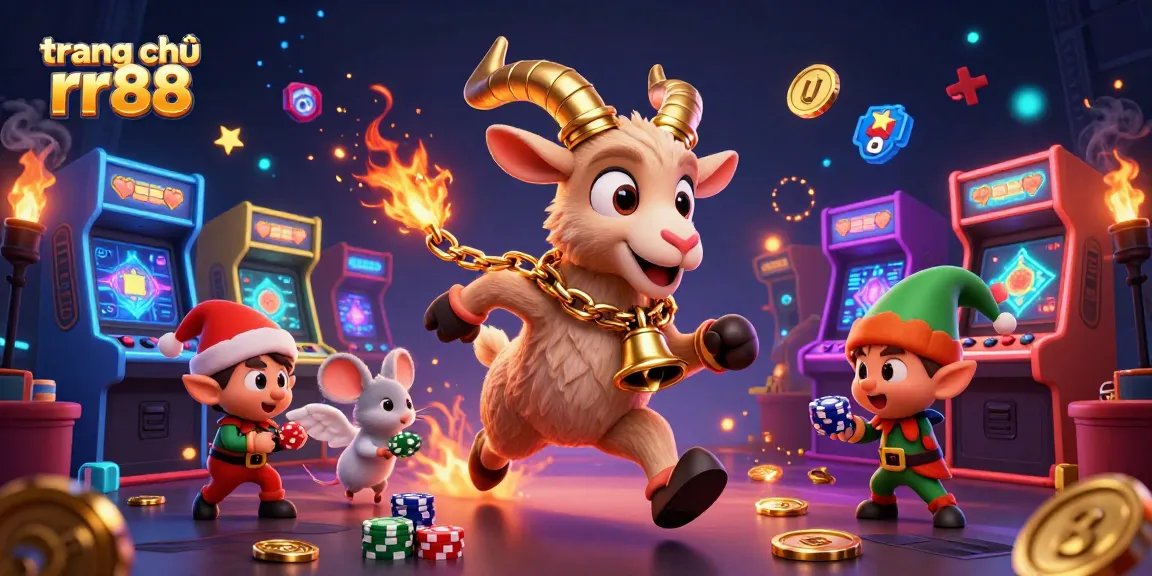 Play exciting games at trang chủ rr88 filled with vibrant animations and characters in a colorful casino.