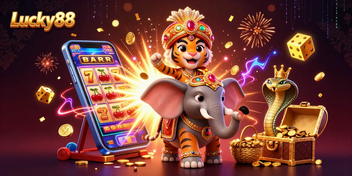 Experience thrilling wins with Lucky88 in this lively online casino scene bursting with action.