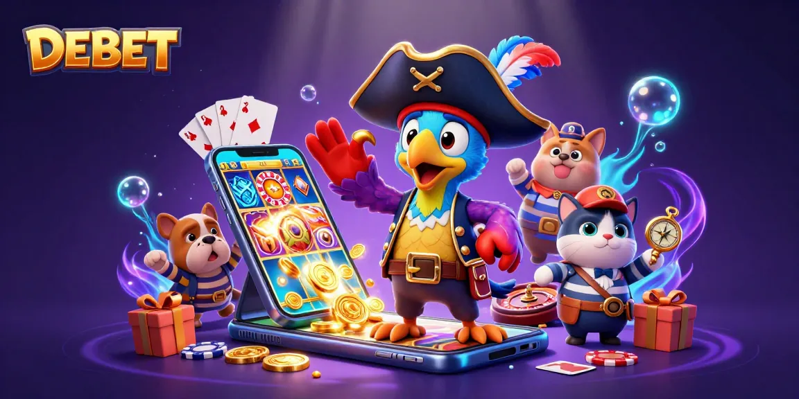 Engage with DEBET's thrilling slot games featuring vibrant graphics and exciting gameplay