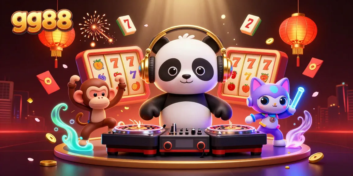 Engage with the exciting slots action at gg88, featuring a vibrant scene with lively characters and colorful game elements.